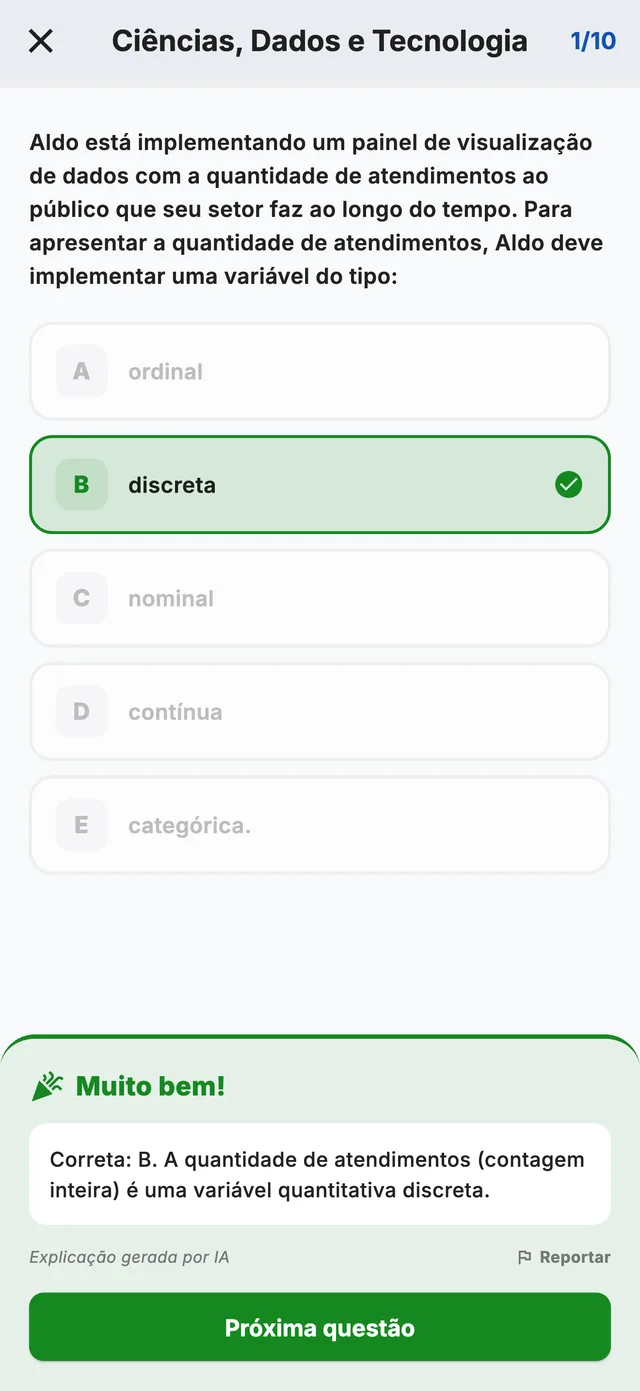 Tela de explicação do app Mathesis Concursos